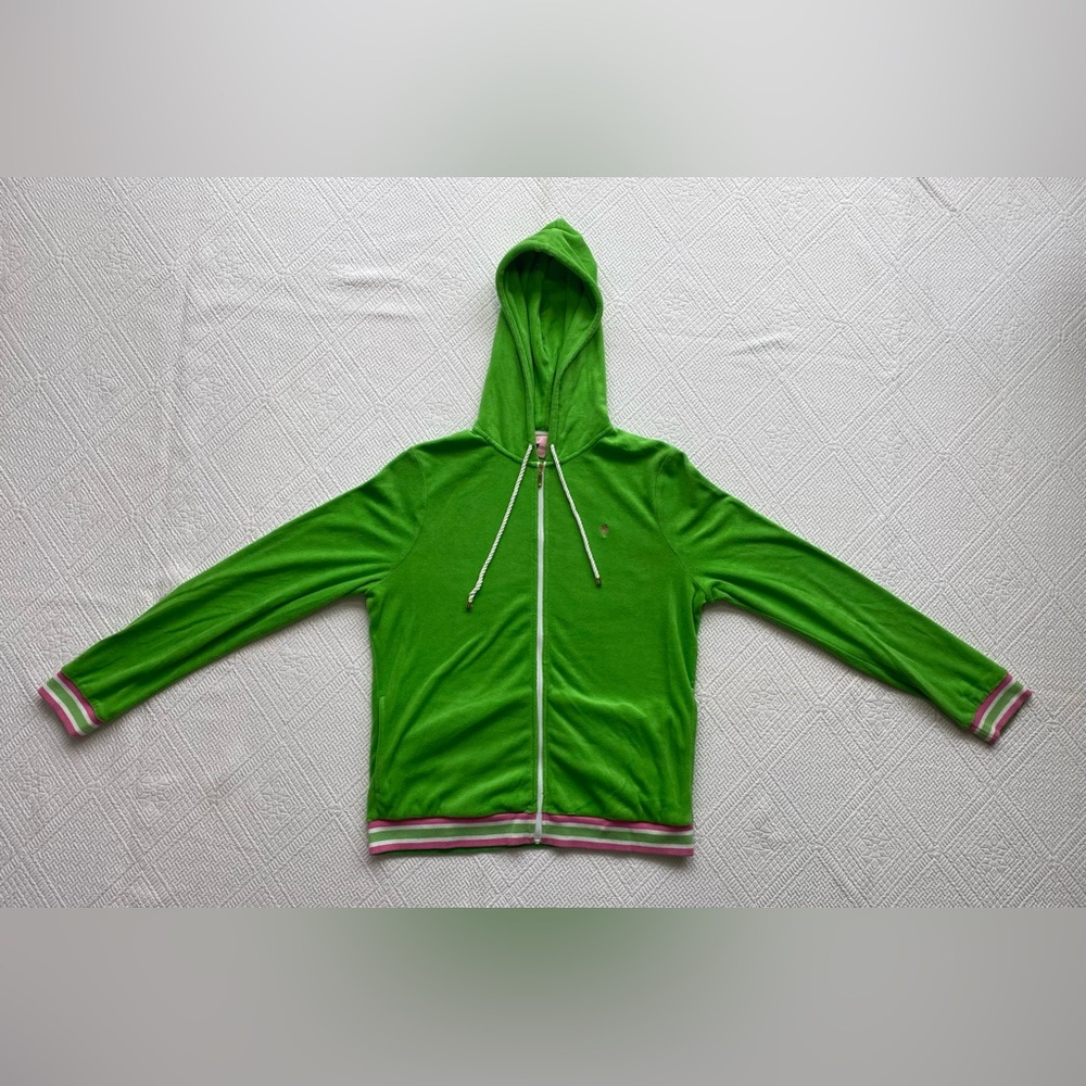 Lilly Pulitzer lime green zip up hoodie